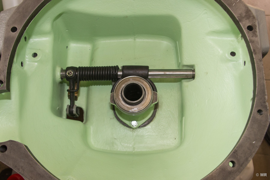 Steyr 288: Bedienelemente der Kupplung, mit Ausrücklager Steyr 288: Bedienelemente der Kupplung, mit Ausrücklager