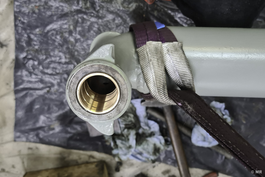 Steyr 288: eingepresste Buchse für den Achsschenkel Steyr 288: eingepresste Buchse für den Achsschenkel