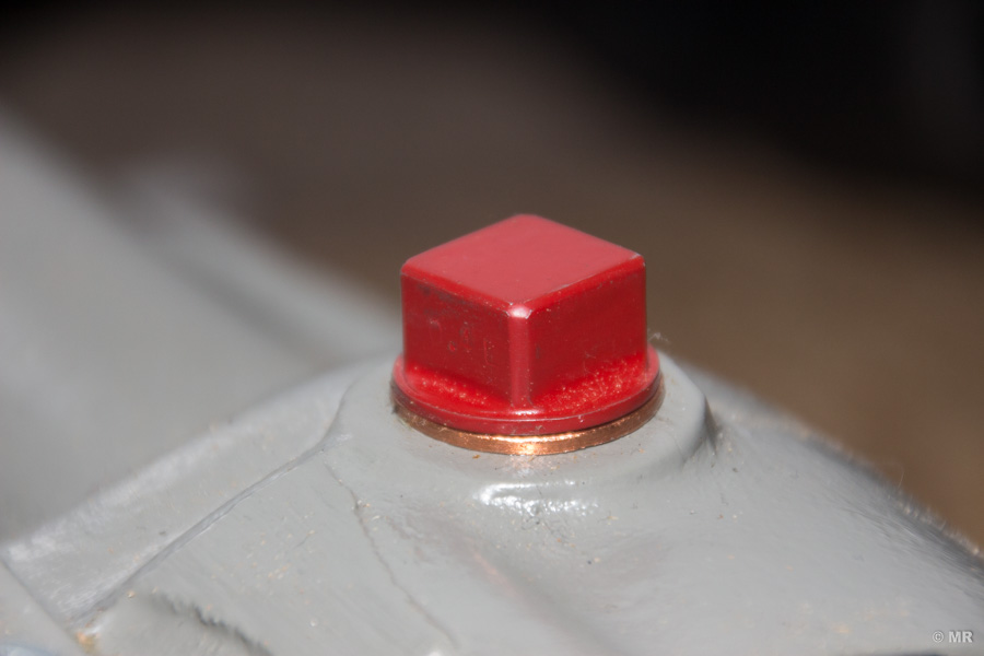 Ölstopfen vom Lenkgetriebe: lackiert und verbaut Ölstopfen vom Lenkgetriebe: lackiert und verbaut