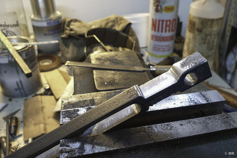 Steyr 288: Riemenspanner nachfertigen; Hals feilen Steyr 288: Riemenspanner nachfertigen; Hals feilen
