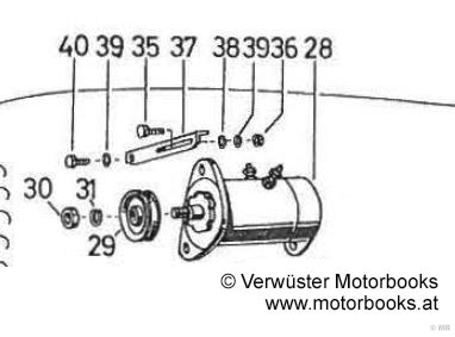 Steyr 288: originaler Riemenspanner im Ersatzteilverzeichnis (© Verwüster Motorbooks Verlag) Steyr 288: originaler Riemenspanner im Ersatzteilverzeichnis (© Verwüster Motorbooks Verlag)